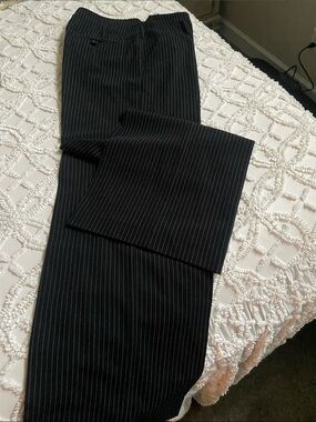 Victoria's Secret Black Pinstripe Dress Trousers